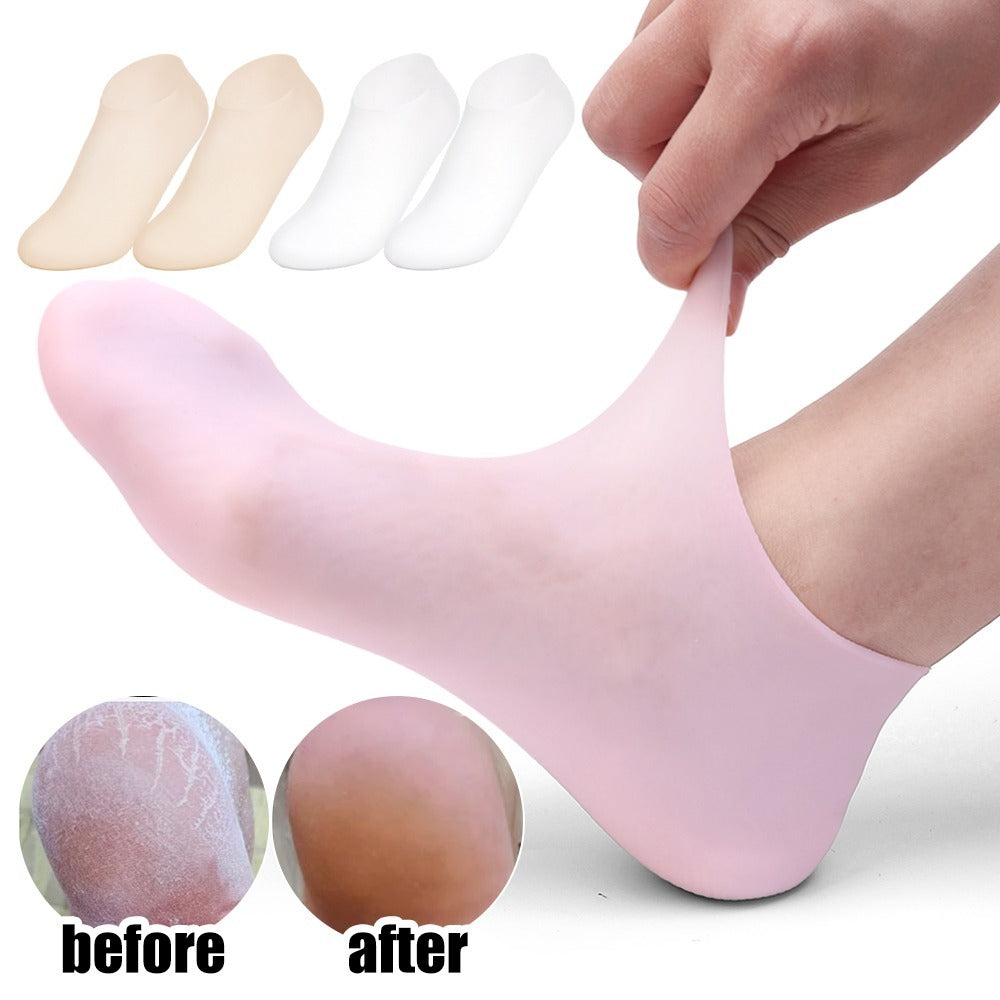 Premium Silicone Gel Heel Socks - Cracked Heel Repair & Foot Care || Say Goodbye to Cracked Heels & Foot Pain